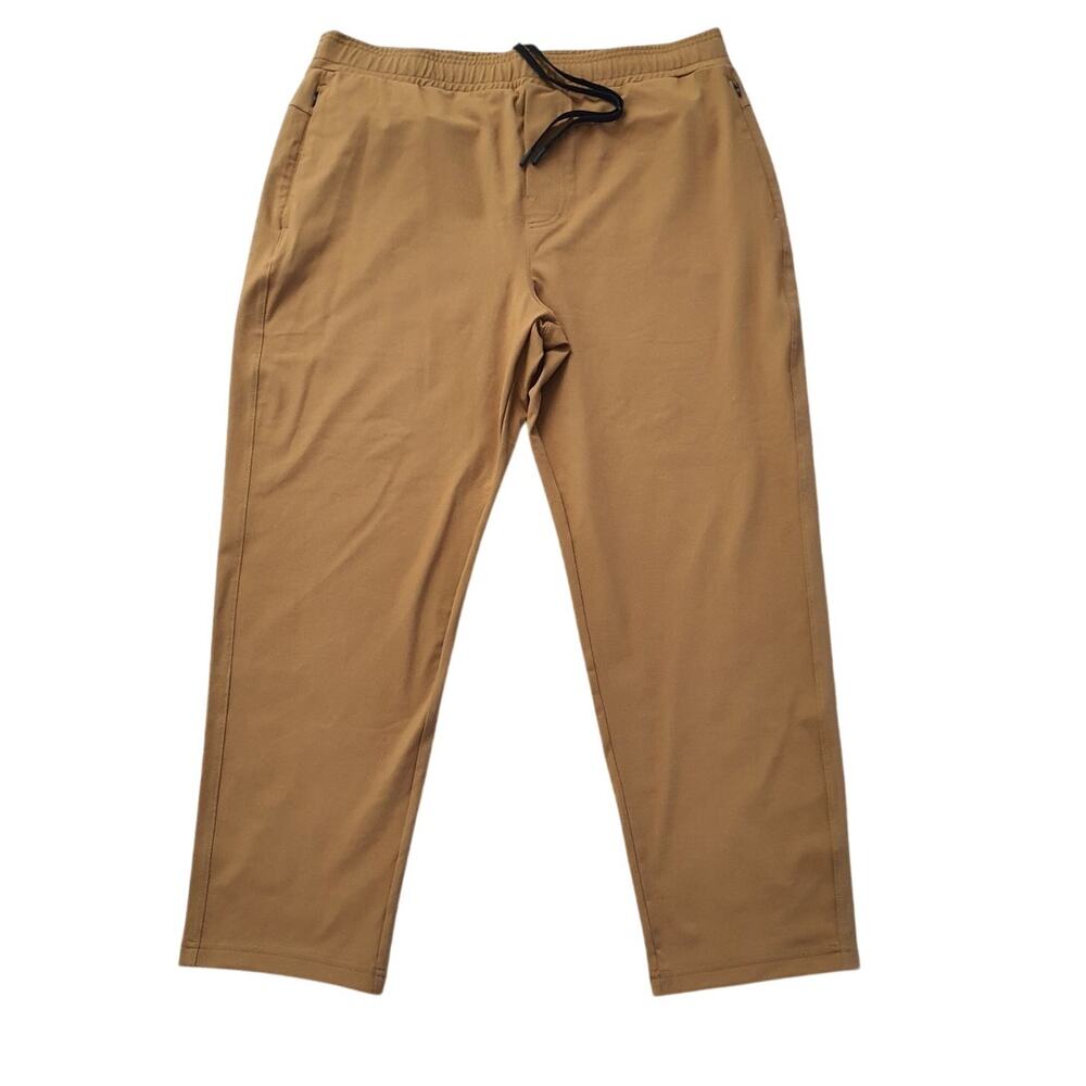 Public Rec Daymaker Jogger Pants Straight Slim Leg Mens 40/30 Tan Brown Mustard